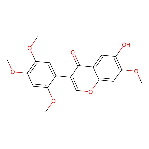 2D Structure of 6-Hydroxy-7,2',4',5'-tetramethoxyisoflavone