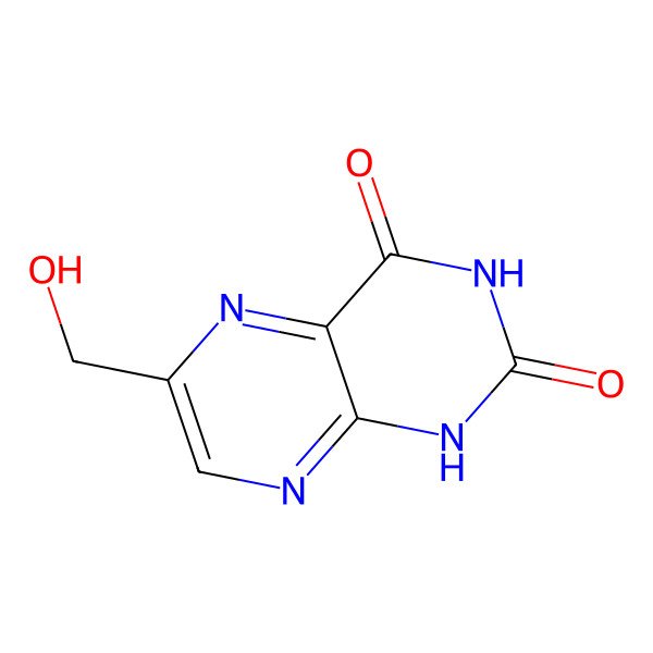 2D Structure of 6-(Hydroxymethyl)-2,4(1H,3H)-pteridinedione