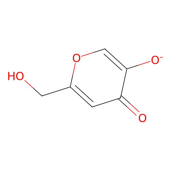 2D Structure of 6-(Hydroxymethyl)-4-oxopyran-3-olate 2D Structure of 6-(Hydroxymethyl)-4-oxopyran-3-olate