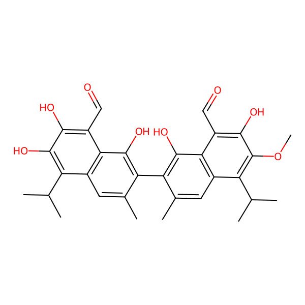 2D Structure of 6-Methoxygossypol 2D Structure of 6-Methoxygossypol