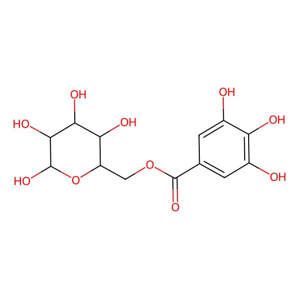 2D Structure of 6-O-(3,4,5-Trihydroxybenzoyl)-alpha-D-glucopyranose
