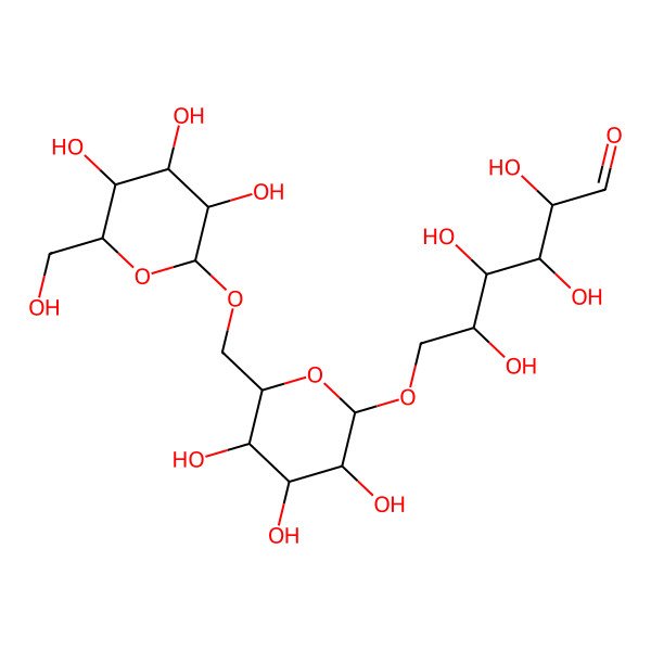 2D Structure of Gal(b1-6)Gal(b1-6)aldehydo-Gal