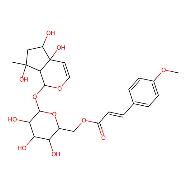 2D Structure of 6'-O-p-Methoxy-cis-cinnamoylharpagide