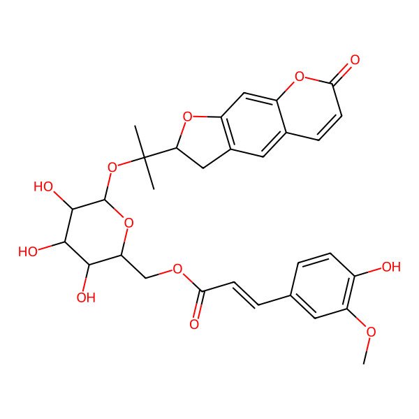 2D Structure of 6'-O-trans-feruloylnodakenin