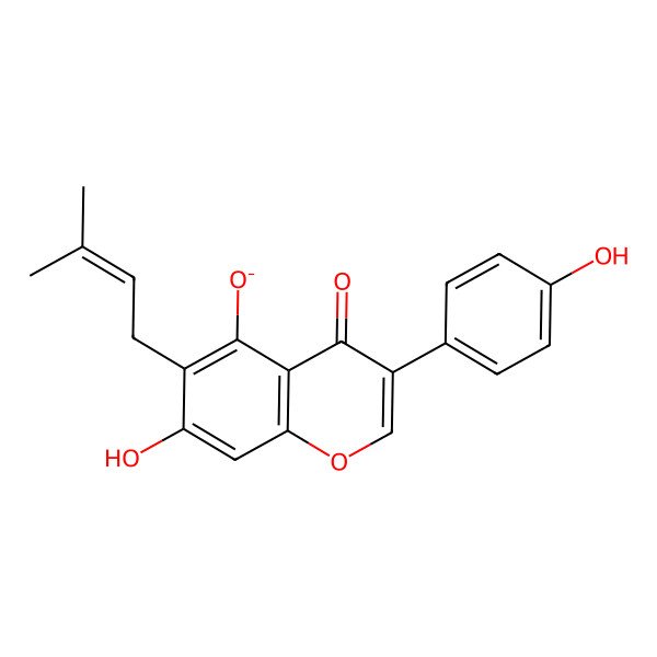 2D Structure of 6-Prenyl-5,7,4'-trihydroxyisoflavone