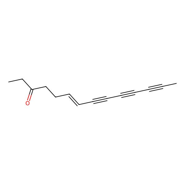 2D Structure of 6-Tetradecene-8,10,12-triyn-3-one