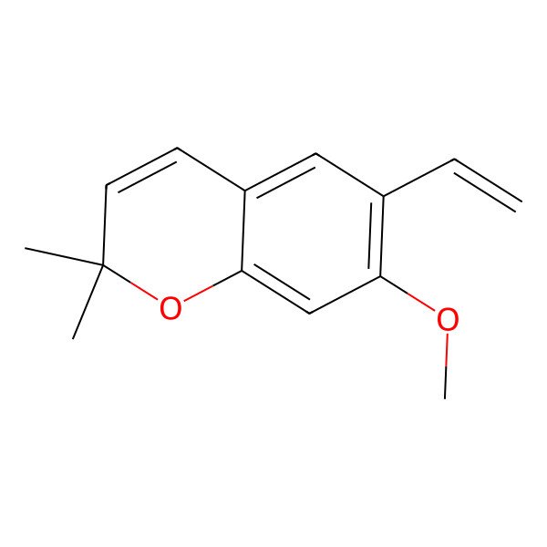 2D Structure of 6-Vinyl-7-methoxy-2,2-dimethylchromene