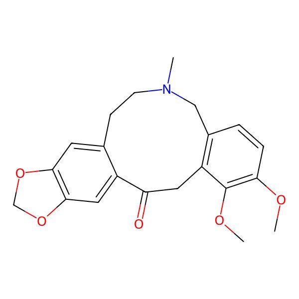 2D Structure of 1,2-Dimethoxy-6-methyl-5,7,8,15-tetrahydro-6H-benzo[c][1,3]dioxolo[4',5':4,5]benzo[1,2-g]azecin-14-one