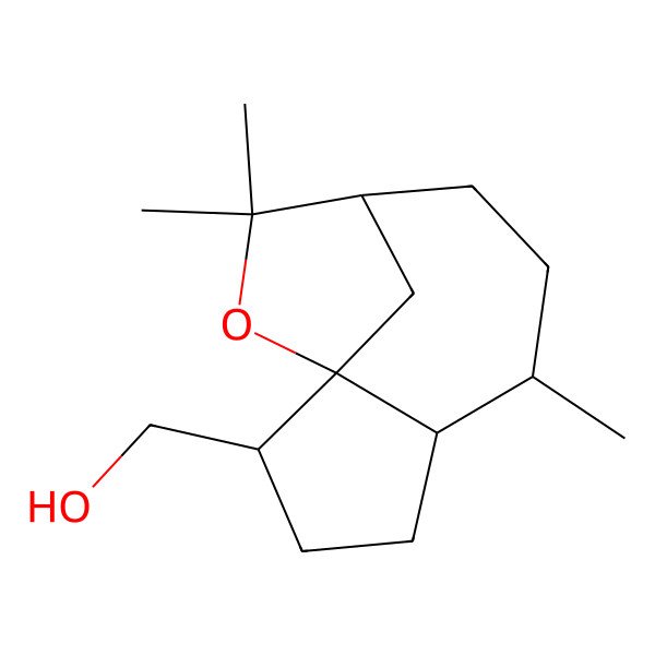 2D Structure of (6,10,10-Trimethyl-11-oxatricyclo[7.2.1.01,5]dodecan-2-yl)methanol