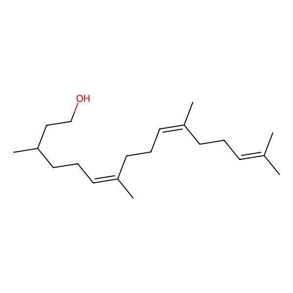 2D Structure of 6,10,14-Hexadecatrien-1-ol, 3,7,11,15-tetramethyl- 2D Structure of 6,10,14-Hexadecatrien-1-ol, 3,7,11,15-tetramethyl-