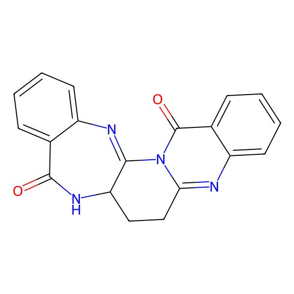 2D Structure of (14R)-2,10,15,23-tetrazapentacyclo[12.9.0.02,11.04,9.017,22]tricosa-1(23),4,6,8,10,17,19,21-octaene-3,16-dione