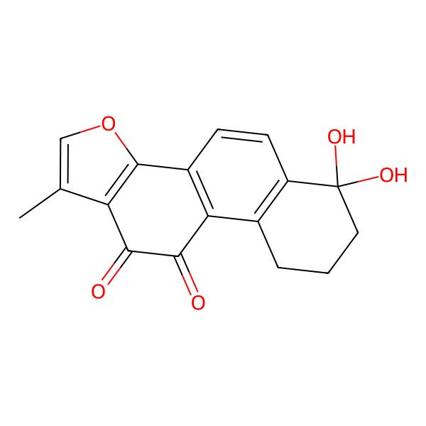 2D Structure of 6,6-dihydroxy-1-methyl-8,9-dihydro-7H-naphtho[1,2-g][1]benzofuran-10,11-dione