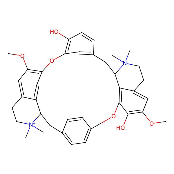 2D Structure of 6,6'-Dimethoxy-2,2,2',2'-tetramethyltubocuraran-2,2'-diium-7',12'-diol