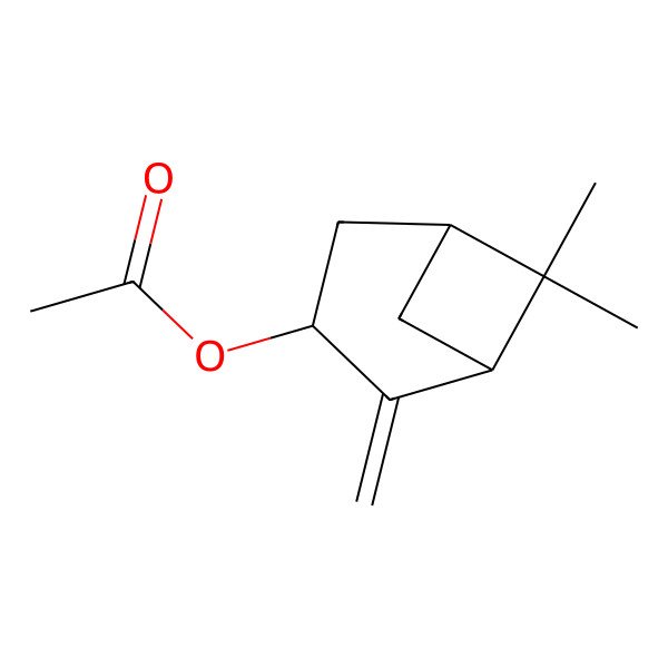2D Structure of 6,6-Dimethyl-2-methylenebicyclo[3.1.1]hept-3-yl acetate