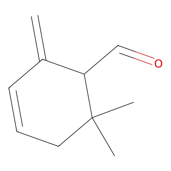 2D Structure of 6,6-Dimethyl-2-methylidenecyclohex-3-ene-1-carbaldehyde