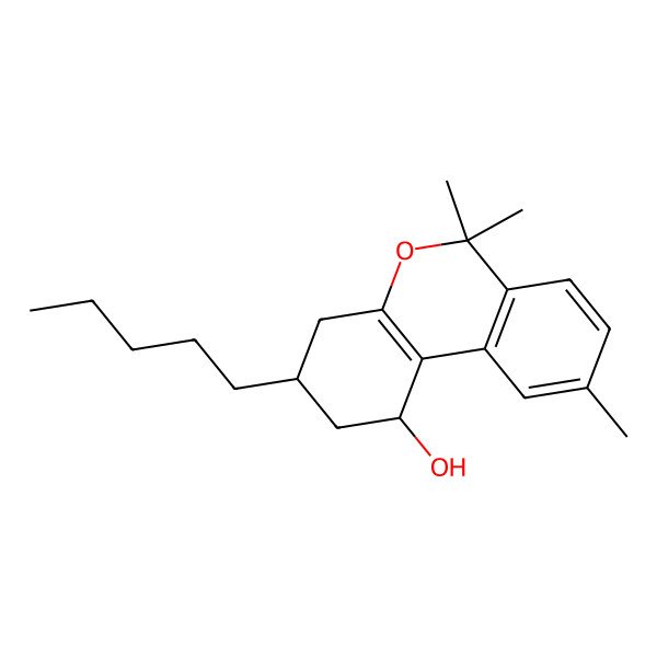 2D Structure of 6,6,9-Trimethyl-3-pentyl-1,2,3,4-tetrahydrobenzo[c]chromen-1-ol