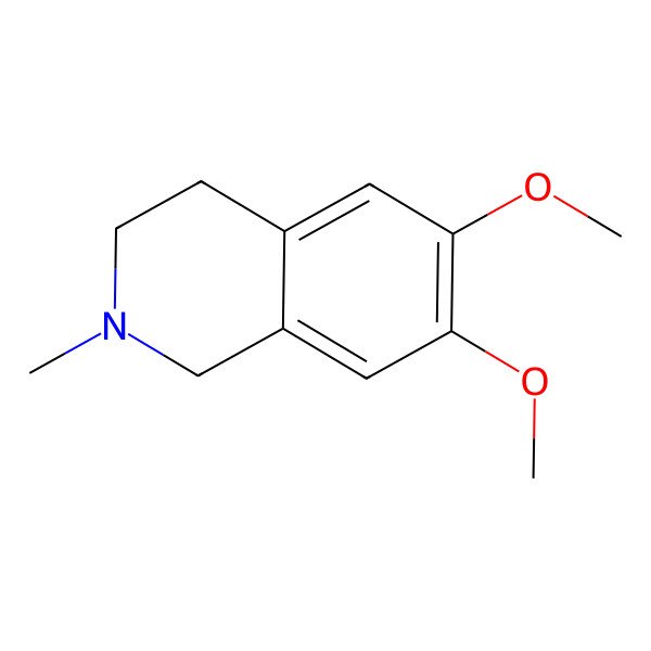 2D Structure of 6,7-Dimethoxy-2-methyl-1,2,3,4-tetrahydroisoquinoline