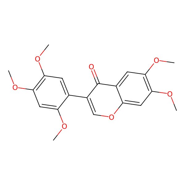 2D Structure of 6,7-Dimethoxy-3-(2,4,5-trimethoxyphenyl)chromen-4-one 2D Structure of 6,7-Dimethoxy-3-(2,4,5-trimethoxyphenyl)chromen-4-one