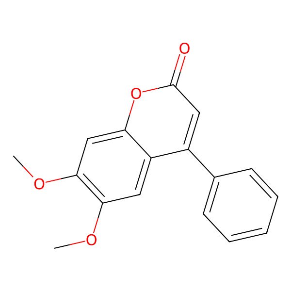 2D Structure of 6,7-Dimethoxy-4-phenylcoumarin