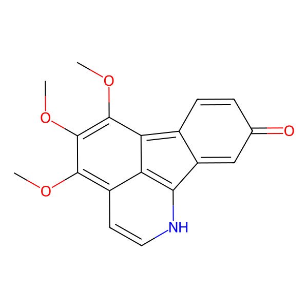 2D Structure of 6,7,8-trimethoxy-2-azatetracyclo[7.6.1.05,16.010,15]hexadeca-1(16),3,5,7,9,11,14-heptaen-13-one