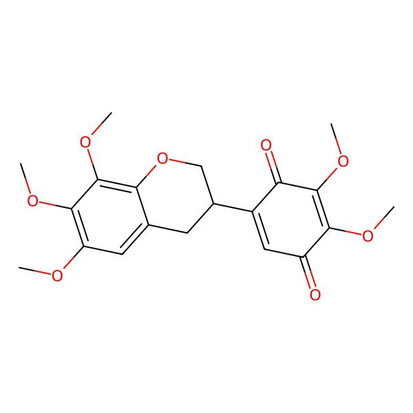 2D Structure of 6,7,8,3',4'-Pentamethoxyisoflavanquinone