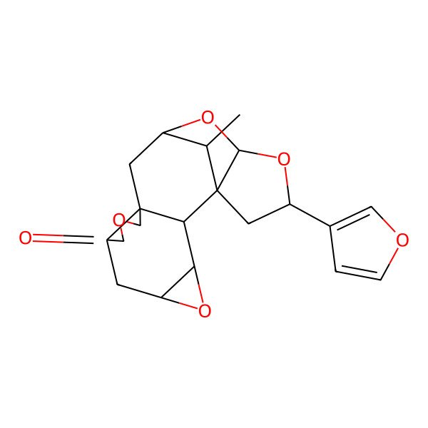 2D Structure of (1S,2R,3S,5R,7S,11S,13R,15R,17R,19S)-17-(furan-3-yl)-19-methyl-4,9,14,16-tetraoxahexacyclo[11.5.1.01,15.02,11.03,5.07,11]nonadecan-8-one