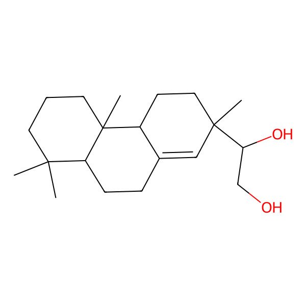 2D Structure of (1S)-1-[(2S,4aR,4bR,8aR)-2,4b,8,8-tetramethyl-4,4a,5,6,7,8a,9,10-octahydro-3H-phenanthren-2-yl]ethane-1,2-diol
