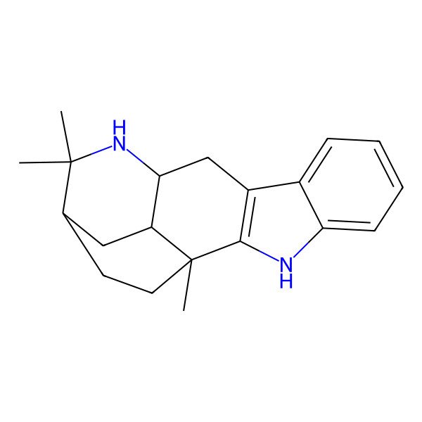 2D Structure of (1R,12R,15S,17S)-1,14,14-trimethyl-3,13-diazapentacyclo[13.2.2.02,10.04,9.012,17]nonadeca-2(10),4,6,8-tetraene