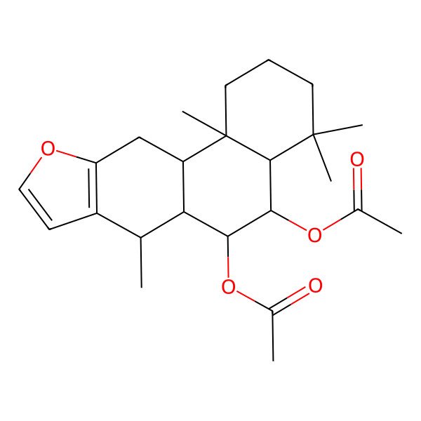 2D Structure of 6Alpha,7Beta-Diacetoxyvouacapane