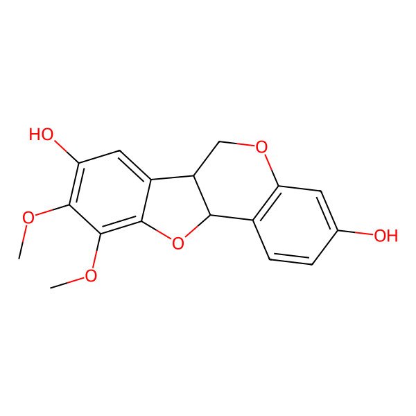 2D Structure of (6aR)-9,10-Dimethoxy-6aalpha,11aalpha-dihydro-6H-benzofuro[3,2-c][1]benzopyran-3,8-diol