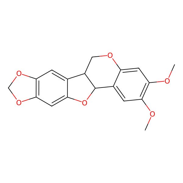 2D Structure of (6aR,12aalpha)-2,3-Dimethoxy-6a,12a-dihydro-6H-[1,3]dioxolo[5,6]benzofuro[3,2-c][1]benzopyran