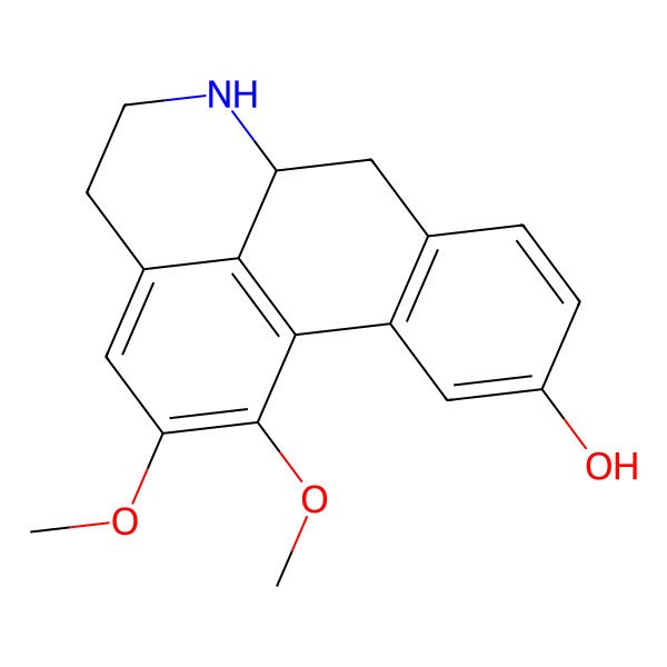 2D Structure of (6aS)-1,2-dimethoxy-5,6,6a,7-tetrahydro-4H-dibenzo[de,g]quinolin-10-ol