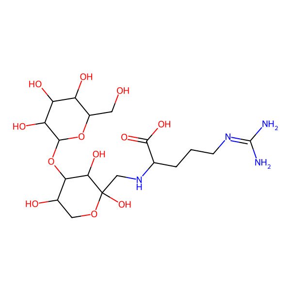 2D Structure of 5-(diaminomethylideneamino)-2-[[(2R,3S,4R,5R)-2,3,5-trihydroxy-4-[(2S,3R,4S,5S,6R)-3,4,5-trihydroxy-6-(hydroxymethyl)oxan-2-yl]oxyoxan-2-yl]methylamino]pentanoic acid