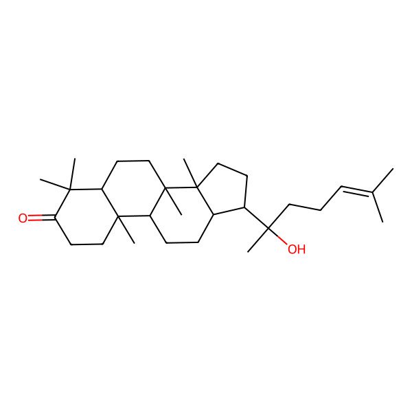 2D Structure of (5R,8R,10R,14R,17S)-17-[(2S)-2-hydroxy-6-methylhept-5-en-2-yl]-4,4,8,10,14-pentamethyl-1,2,5,6,7,9,11,12,13,15,16,17-dodecahydrocyclopenta[a]phenanthren-3-one