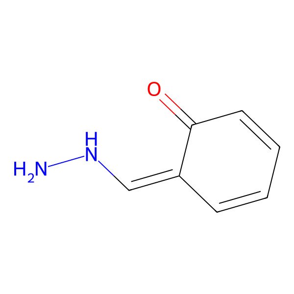 2D Structure of (6E)-6-(hydrazinylmethylidene)cyclohexa-2,4-dien-1-one