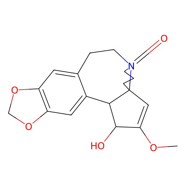 2D Structure of (2S,3S,6R)-3-hydroxy-4-methoxy-16,18-dioxa-10-azapentacyclo[11.7.0.02,6.06,10.015,19]icosa-1(20),4,13,15(19)-tetraen-9-one