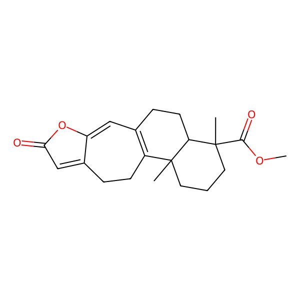 2D Structure of methyl (2S,6S,7R)-2,6-dimethyl-14-oxo-13-oxatetracyclo[8.8.0.02,7.012,16]octadeca-1(10),11,15-triene-6-carboxylate
