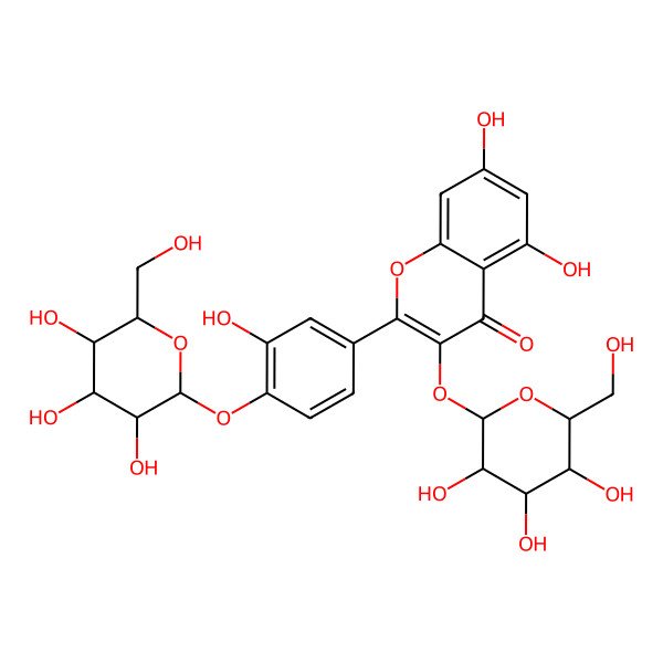 2D Structure of Quercetin-3,4'-Di-O-Glucoside