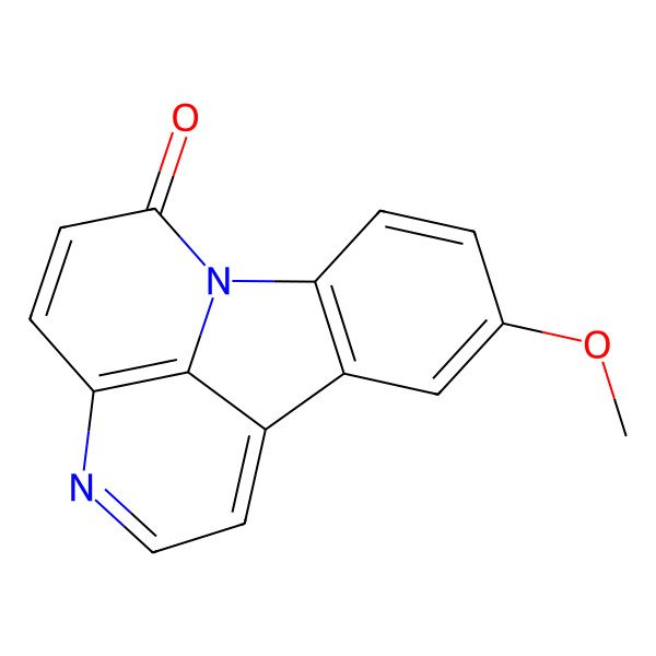 2D Structure of 6H-Indolo(3,2,1-de)(1,5)naphthyridin-6-one, 10-methoxy-