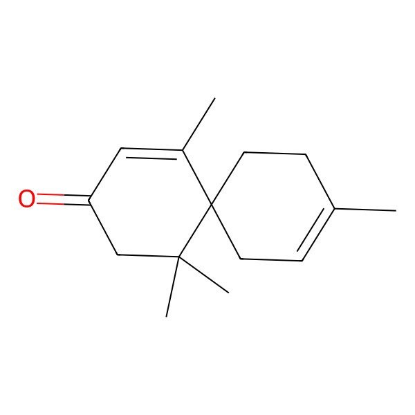 2D Structure of (6R)-1,5,5,9-Tetramethylspiro[5.5]undeca-1,8-dien-3-one