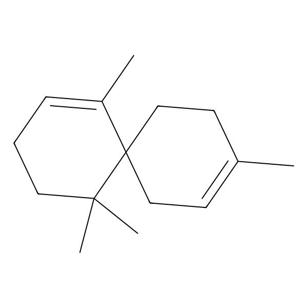 2D Structure of (6R)-1,5,5,9-tetramethylspiro[5.5]undeca-1,9-diene
