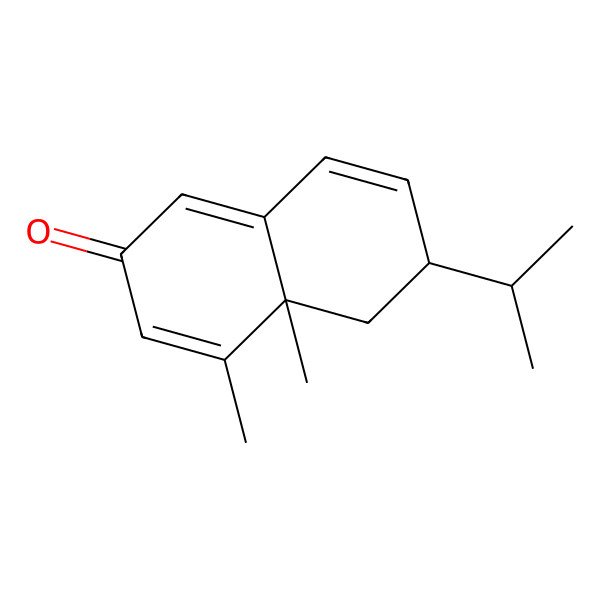 2D Structure of (6R)-4,4a-dimethyl-6-propan-2-yl-5,6-dihydronaphthalen-2-one