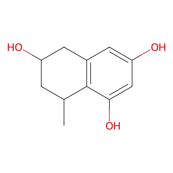2D Structure of (6R)-8-methyl-5,6,7,8-tetrahydronaphthalene-1,3,6-triol