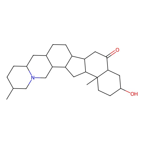 2D Structure of (6S,23R)-20-hydroxy-6,23-dimethyl-4-azahexacyclo[12.11.0.02,11.04,9.015,24.018,23]pentacosan-17-one