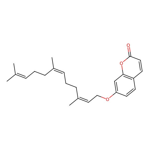 2D Structure of 7-{[(2E,6E)-3,7,11-trimethyldodeca-2,6,10-trien-1-yl]oxy}-2H-chromen-2-one