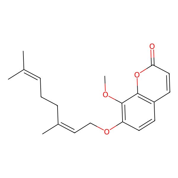 2D Structure of 7-[(3,7-Dimethylocta-2,6-dien-1-yl)oxy]-8-methoxy-2h-chromen-2-one