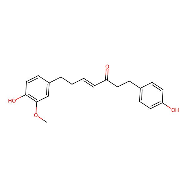 2D Structure of 7-(4-Hydroxy-3-methoxy-phenyl)-1-(4-hydroxy-phenyl)-hept-4-en-3-one
