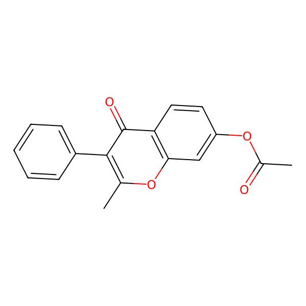 2D Structure of 7-(Acetyloxy)-2-methyl-3-phenyl-4H-1-benzopyran-4-one