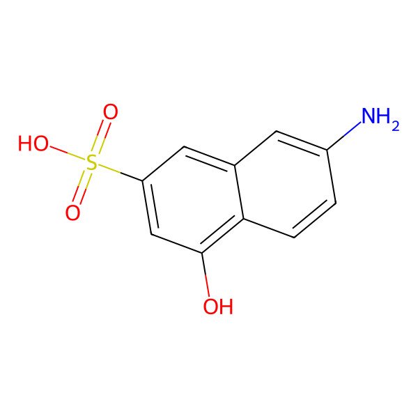2D Structure of 7-Amino-4-hydroxy-2-naphthalenesulfonic acid