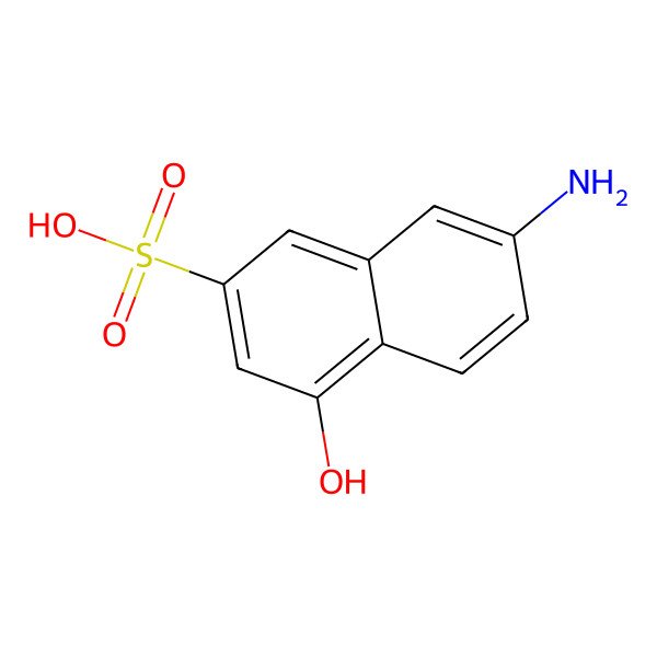 2D Structure of 7-Amino-4-hydroxy-2-naphthalenesulfonic acid 2D Structure of 7-Amino-4-hydroxy-2-naphthalenesulfonic acid